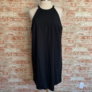 Ann Taylor Halter Shift Dress Black Size 14 NWT